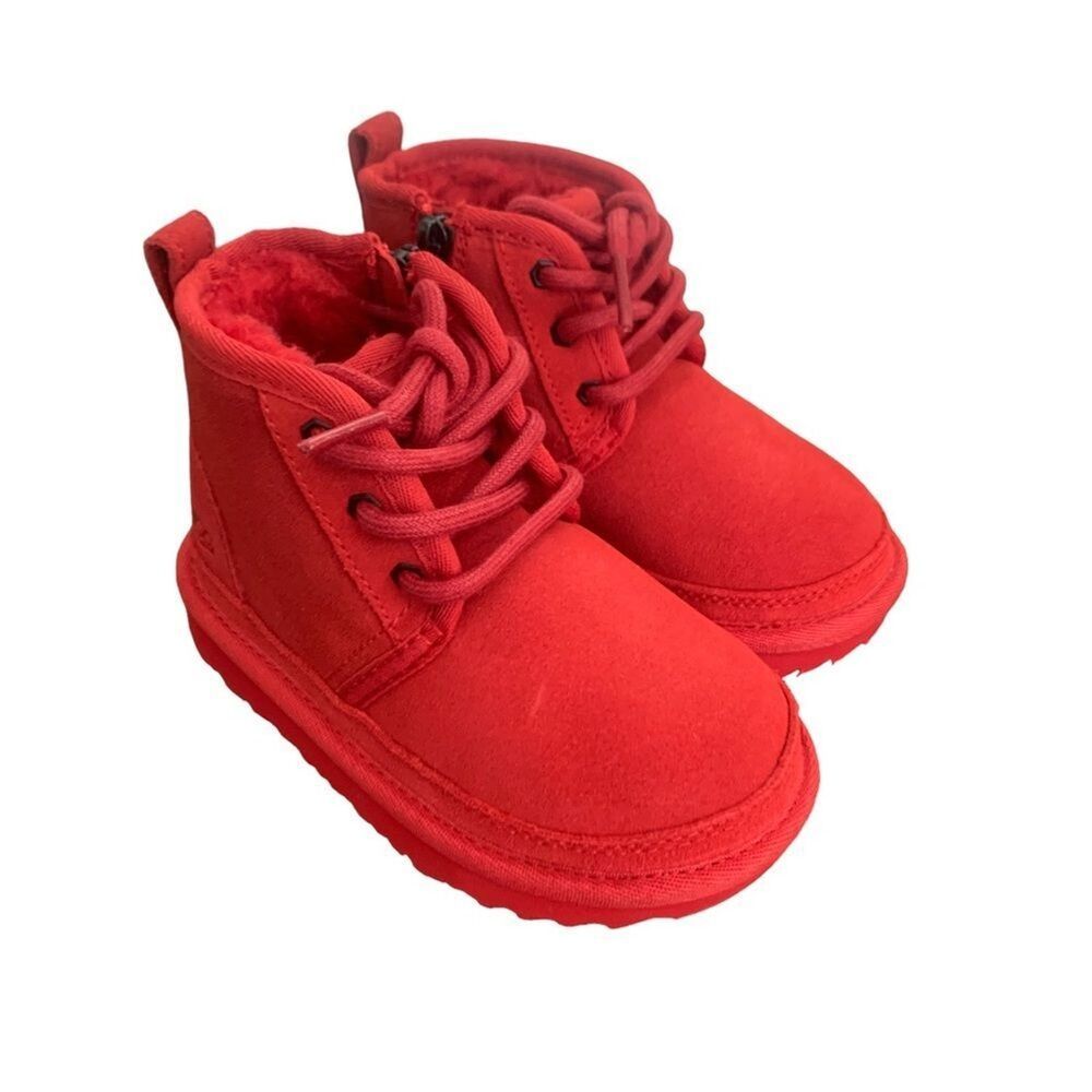 UGG NEW Unisex Neumel II Boots Toddler Size 10 Chukka Boot Red